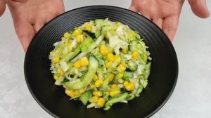 ВКУСНЫЙ ВЕСЕННИЙ САЛАТ! Капустный салат, который я часто готовлю весной.