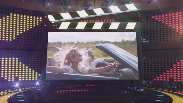 Заставка Кино с хлопушкой для ваших фото. Интро, промо, opener. Пример