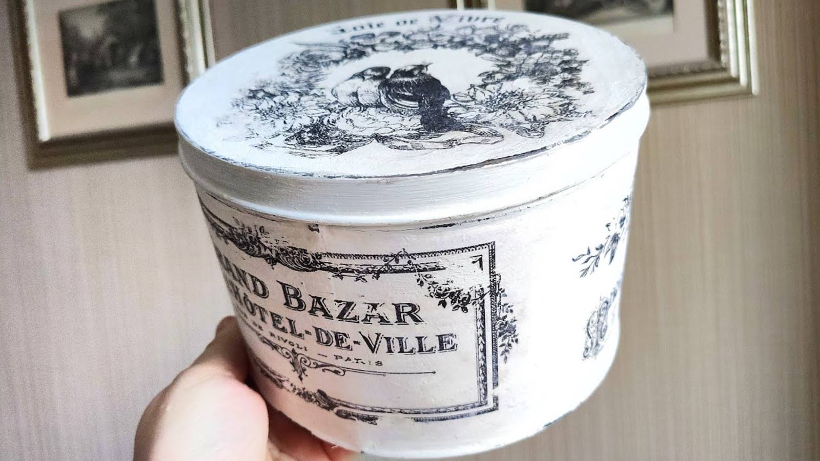 Мусор в дело. Коробку от крема не выбросила, а решила сделать винтажный предмет интерьера смотреть онлайн