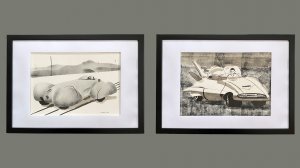 Графика тушью Удивительные автомобили, А4