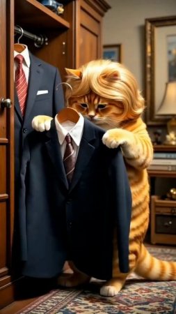 кот в гостях у Трампа