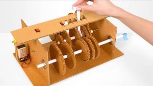 Самодельная коробка передач из картона Она и правда работает!