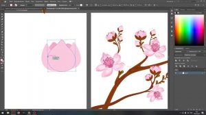 Рисуем сакуру/ цветущую яблонь в Adobe Illustrator