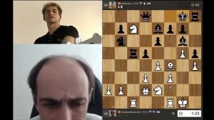 Ооочень нервная игра! Максим Омариев Хулиганит жертвуя фигуру, но  и я не отстаю))