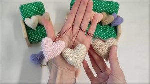 Вязанный брелок / обвес сердечко