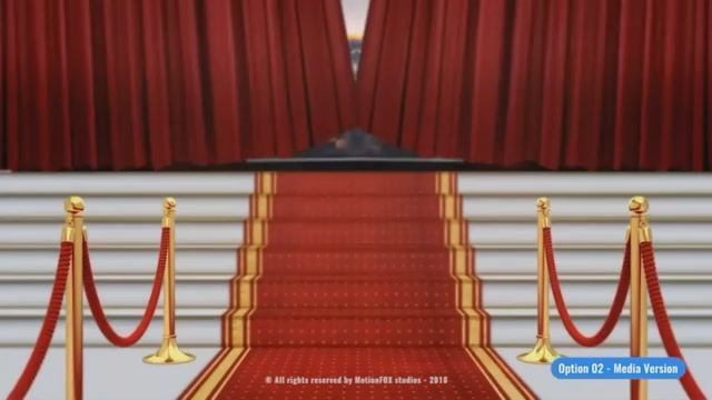 Заставка Красная дорожка 7 для ваших фото и текста на заказ. Интро, промо, opener. Пример
