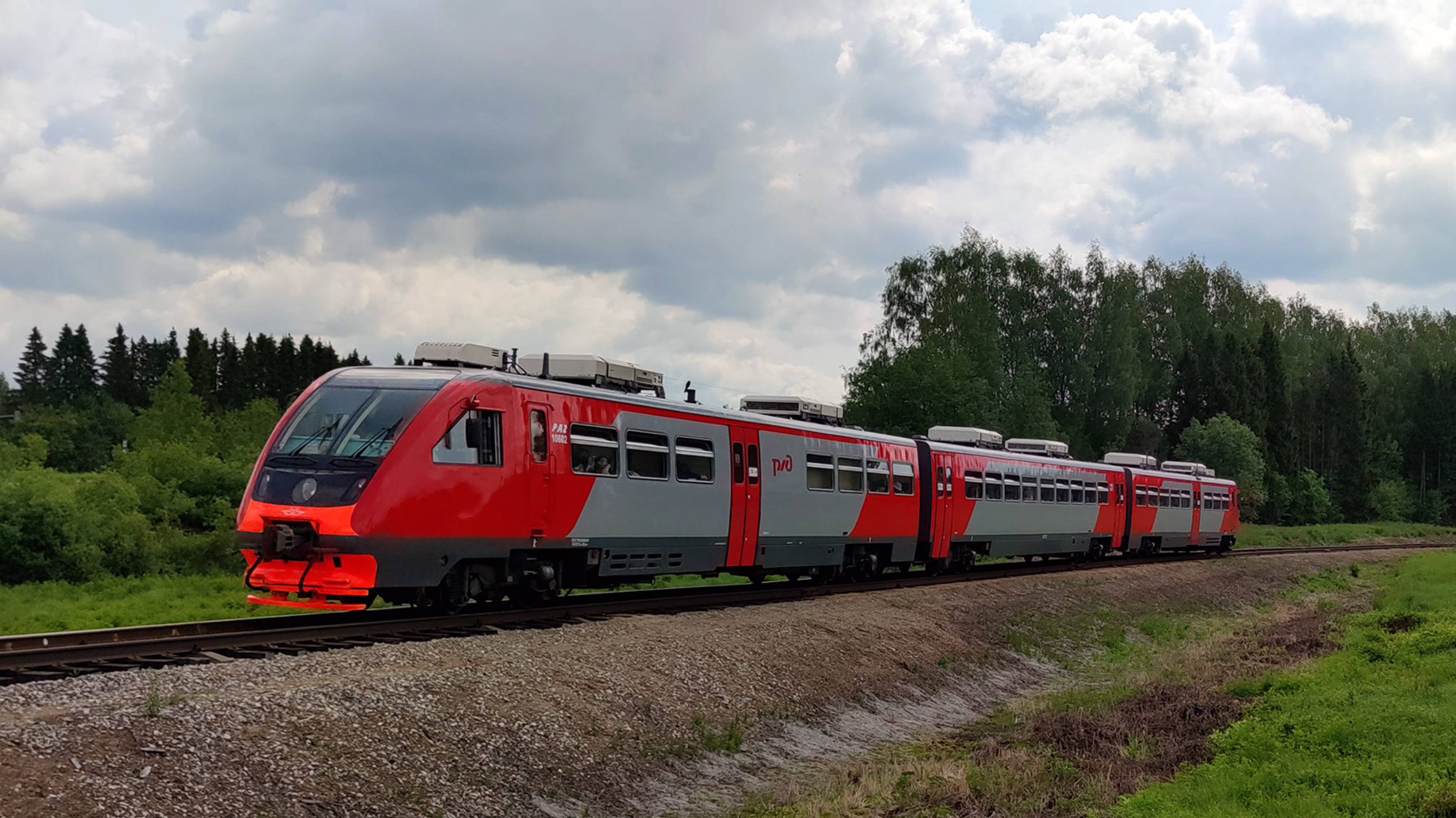 Рельсовый автобус Ра2-106 928М Москва-Переславль смотреть онлайн