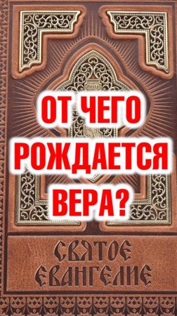 От чего рождается вера?