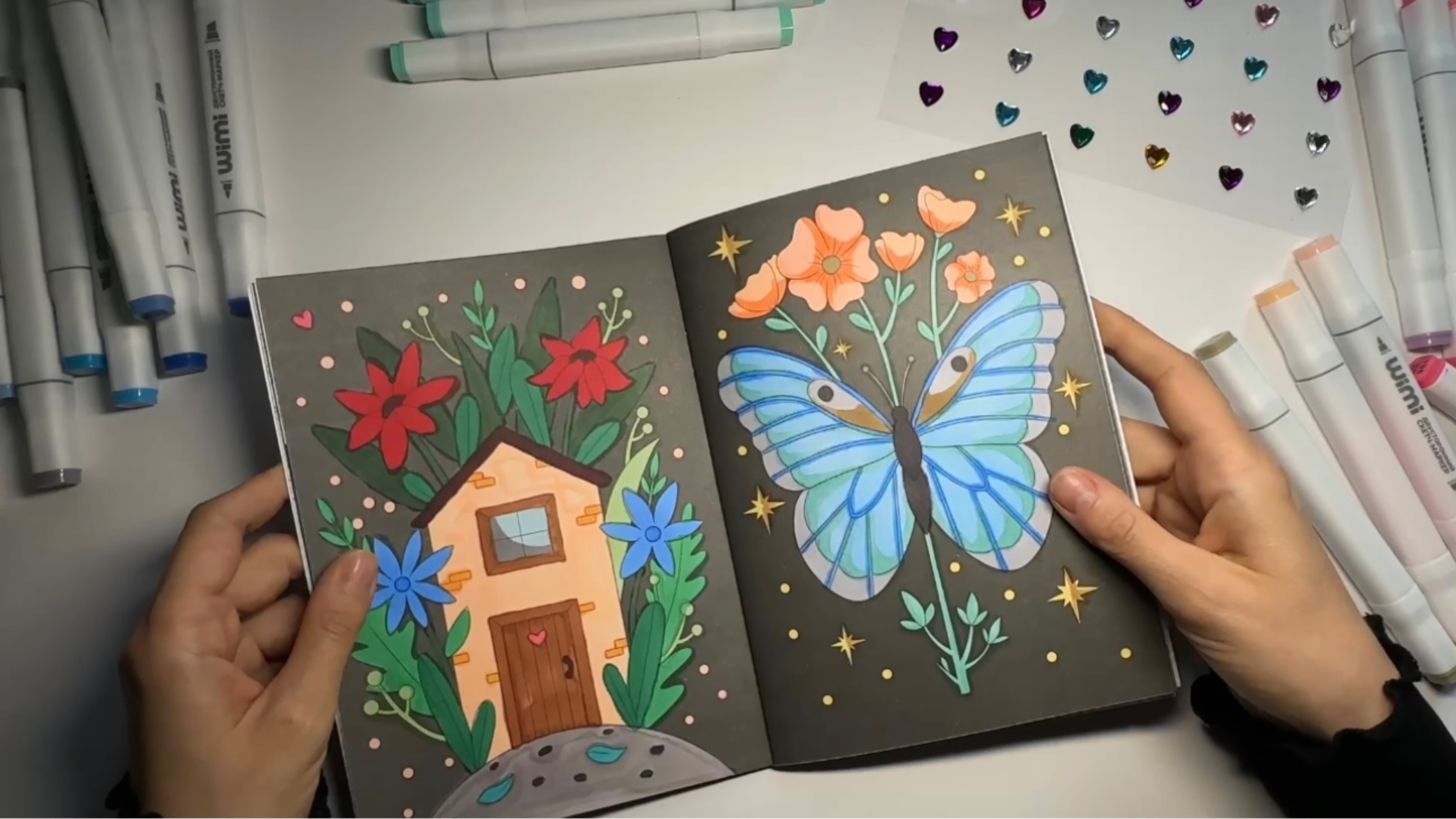 Раскрашиваем вместе 5 💜, раскраска, разукрашка, цветы и коты, для детей. смотреть онлайн