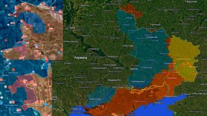 Карта боевых действий. Прорыв на Разино. Бои на Днепропетровском направлении