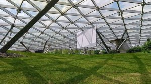 Парк Зарядье Москва Концертный зал Стеклянная кора"- купол 8,5 тысяч кв.метров над концертным залом