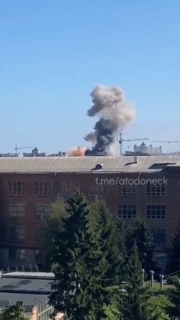 Полтава, момент прилета Гераней по зданию ТЦК