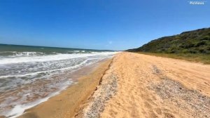 Голубицкая Подмаячный пляж сегодня 3 июля 2025. Море и погода в Голубицкой. Дикий пляж сейчас