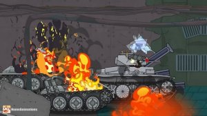 HomeAnimations – Мультики про танки  АБОРДАЖ МОНСТРА ! КВ-44М vs VK-44 !
