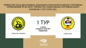 "Кузбасс им.В.Раздаева"-"Кузбасс-СШОР "Первенство СФО и ДФО по футболу среди юношей до 17 лет