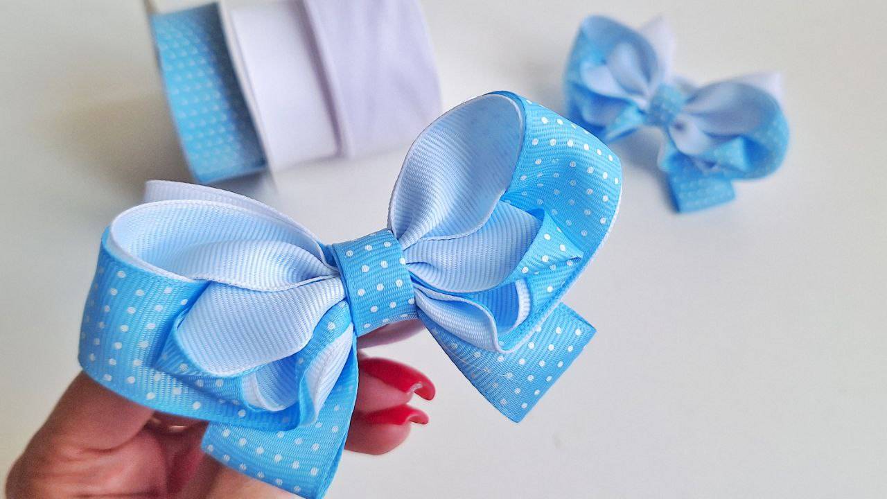Симпатичные бантики из репсовых лент / Мастер-класс смотреть онлайн