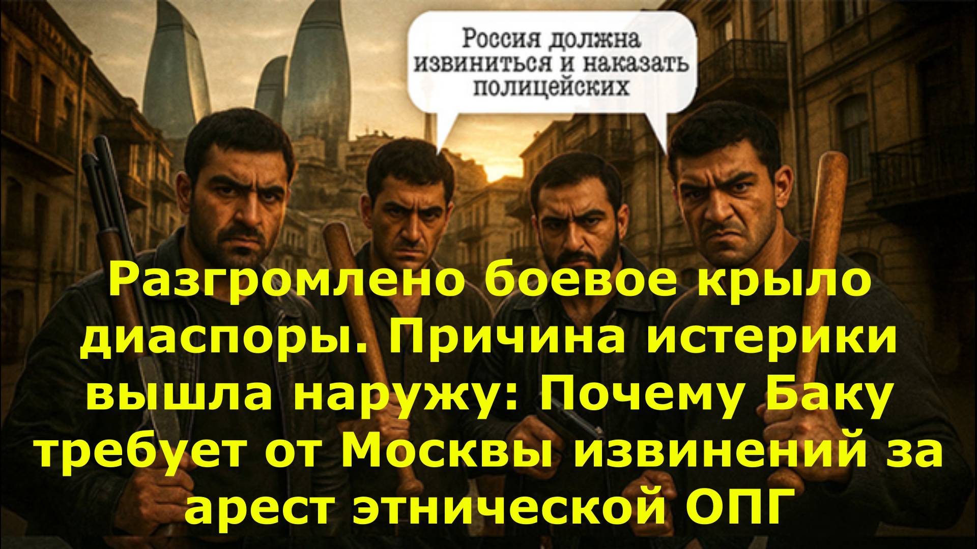 Разгромлено боевое крыло диаспоры. Причина истерики вышла наружу: Почему Баку требует от Москвы изви