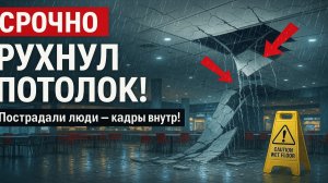 Срочно! В ТЦ «Оазис Плаза» рухнул потолок — пострадали люди, ливень не пощадил здание