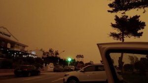 песчанная буря пришла с Африки в Испанию Marbella Malaga