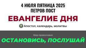 4 июля пятница Евангелие дня 2025 с толкованием #евангелие