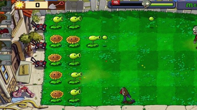 plant vs zombie уровень 6 (растения против зомби)
