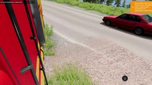 Грузовик GAVRIL кряхтит, но едет, очень сложная дорога Beam NG Drive