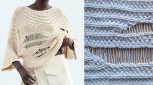 Оригинальный  узор по новой модели джемпера Зара.