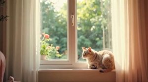 Котик на окошке. Уютная песенка про дождь и мечты