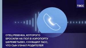 Отец ребенка, которого бросили на пол в аэропорту Шереметьево, сообщил ТАСС, что сын узнал родителей