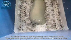 Одновальный шредер с двумя роторами для измельчения плетенных мешков и пластиковых пленок