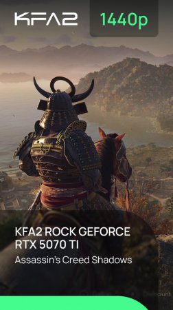 Тест видеокарты KFA2 ROCK GeForce RTX 5070 Ti Black | Assassin's Creed Shadows | 1440p (2K)