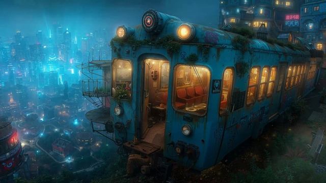 CLIFFSIDE COACH - Cyberpunk Ambience - Soothing Ambient Music for Rainy Evenings  #space #bedroom