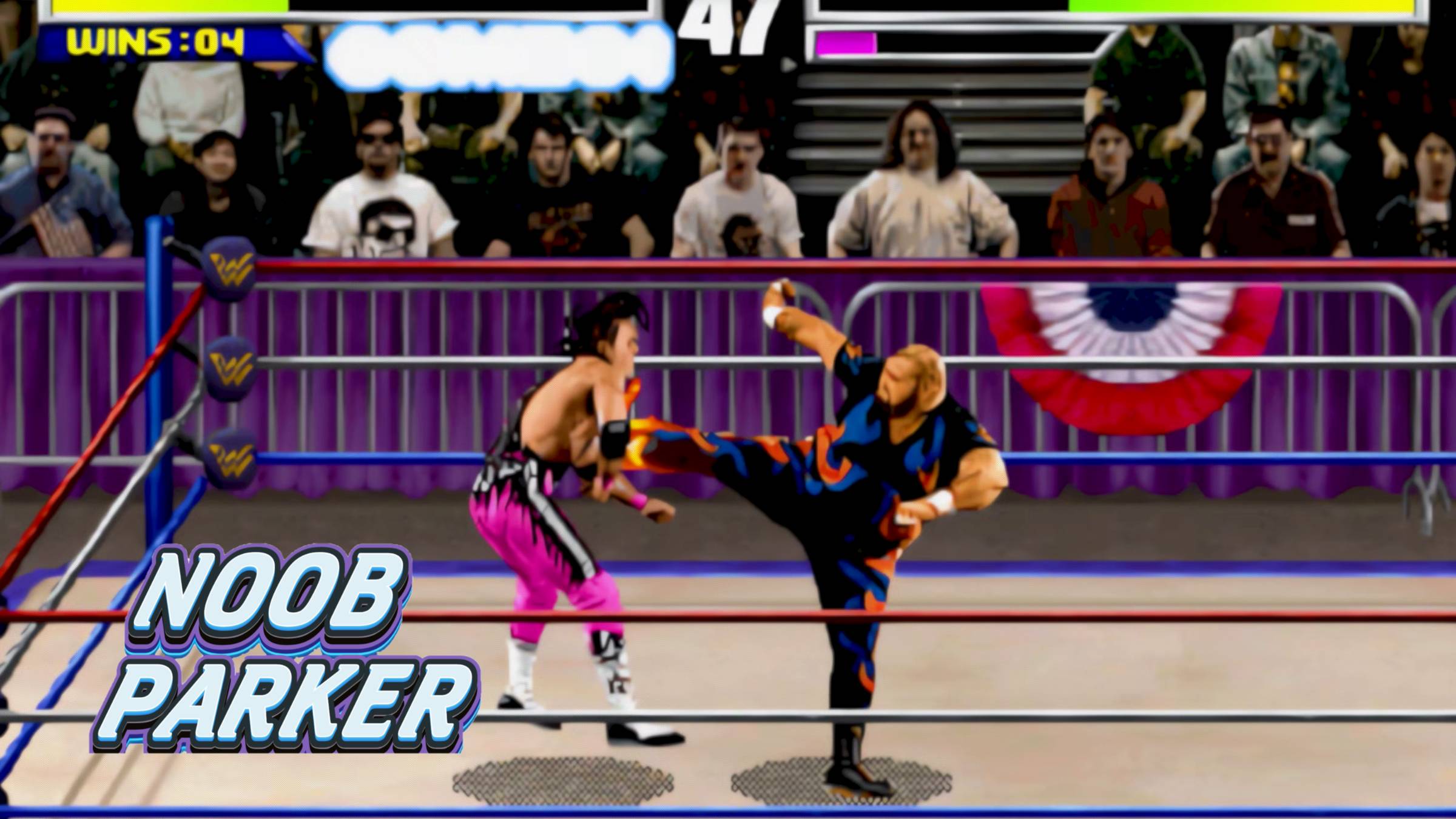 WWF WrestleMania The Arcade Game - Bam Bam Bigelow 1995 4K ретро аркада