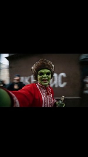 Один из обычных Москвичей бежит от толпы людей
