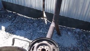 Как сделать печь из автомобильных колес. Печка из колесных дисков.