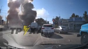 💥☠⚡Кадры ударов по областному ТЦК в Полтаве, снятые с близкого расстояния