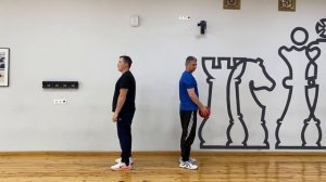Комплекс с набивным мячом в парах