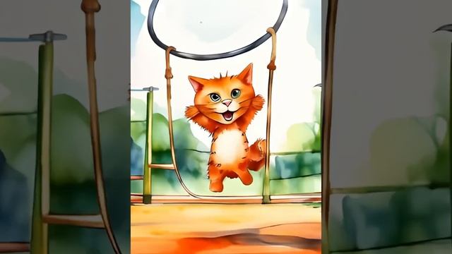 Спортивная бабуся и кот. Будет бабушка здоровой.
