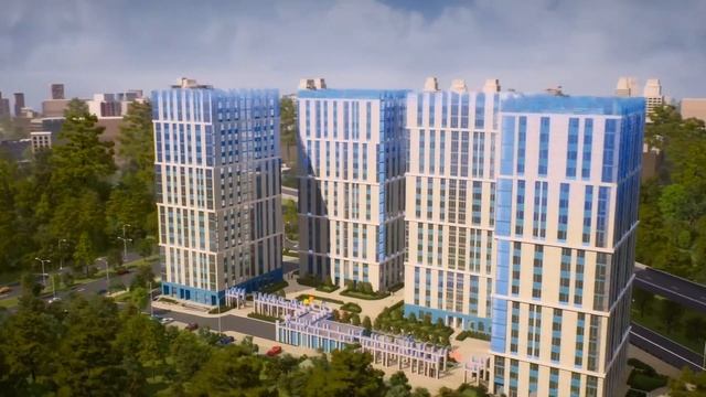 ЖК Фонвизинский ,"РГ - Девелопмент" , архитектурная 3d визуализация смотреть онлайн