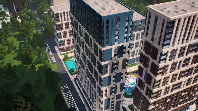 ЖК "Петровский парк" , 3д визуализация. "РГ - Девелопмент" смотреть онлайн