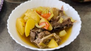 Гусь с картошкой в казане / Готовлю вкусного гуся с картошкой в казане на плите (с бульоном)