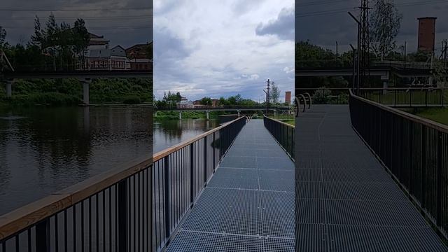 Обзор новой набережной реки Клязьма в парке Меленки