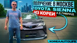 Обзор получения в Москве Toyota Sienna на 7 мест из Кореи