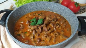 КУРИНЫЕ СЕРДЕЧКИ В ТОМАТНОМ СОУСЕ _ Как приготовить куриные сердечки