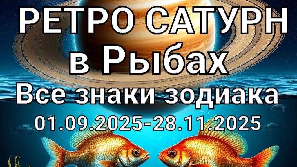 Ретроградный Сатурн в Рыбах. Все знаки зодиака. Астропрогноз смотреть онлайн