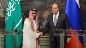 С.В.Лавров пресс-конференция с Фейсалом Бен Фарханом Аль Саудом Саудовская Аравия, 4 июля 2025 года