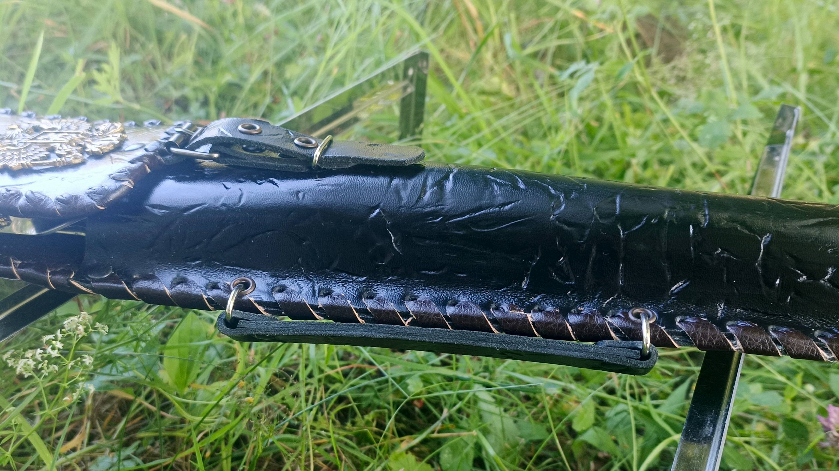 Кожаный чехол Родник для шампуров премиум класса, без мангала 2 мм