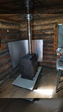 Установка печки на даче