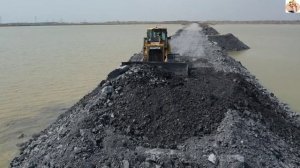 Строительство, дорога на озере, очередной обзор