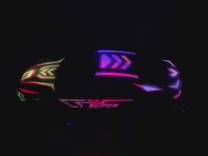 Машина Лазеркар р/у, подсветка корпуса, аккум., красн.